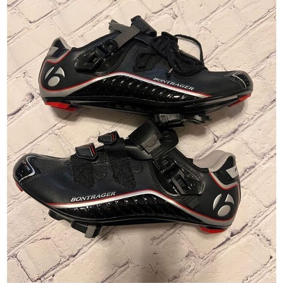 Bontrager Men's 9 Inform Race DLX Cycling Shoe Black Red Adjustable Biking - Picture 11 of 12